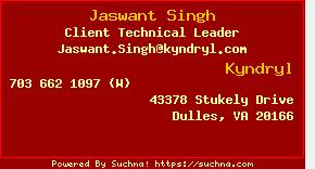  BizCard of Jaswant Singh 