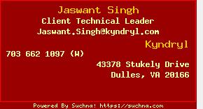  BizCard of Jaswant Singh 